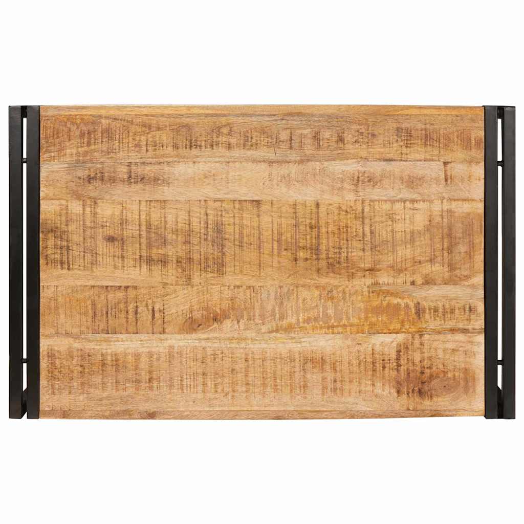 Badezimmer Regal 80 x 50 x 23 cm Massivholz Mangoholz und Eisen