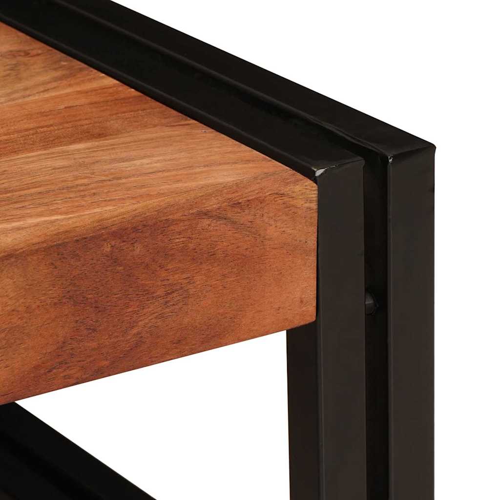 Badezimmer Regal 80 x 50 x 23 cm Massivholz Mango und Eisen