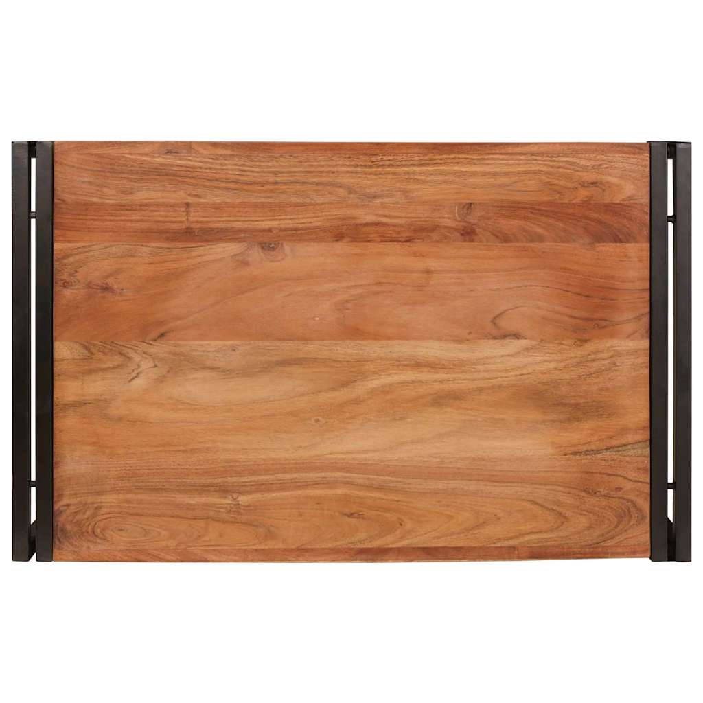 Badezimmer Regal 80 x 50 x 23 cm Massivholz Mango und Eisen