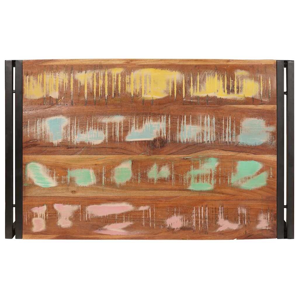 Badezimmer Regal 80 x 50 x 23 cm Massivholz Mango und Eisen