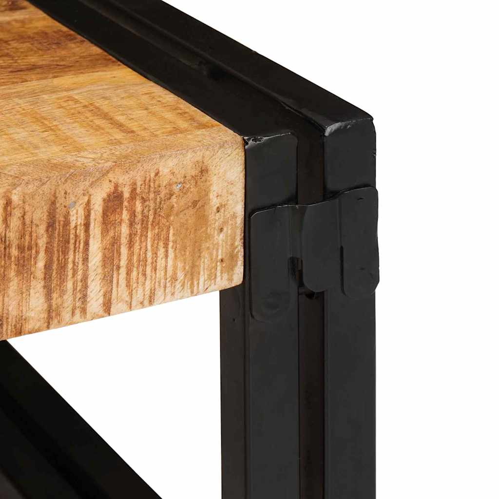 Badezimmer Regal 100 x 50 x 23 cm Massivholz Mango und Eisen