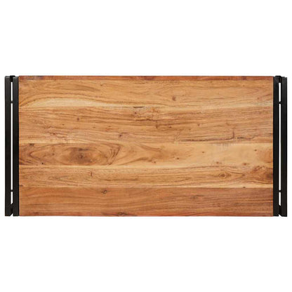 Badezimmer Regal 100 x 50 x 23 cm Massivholz Mango und Eisen