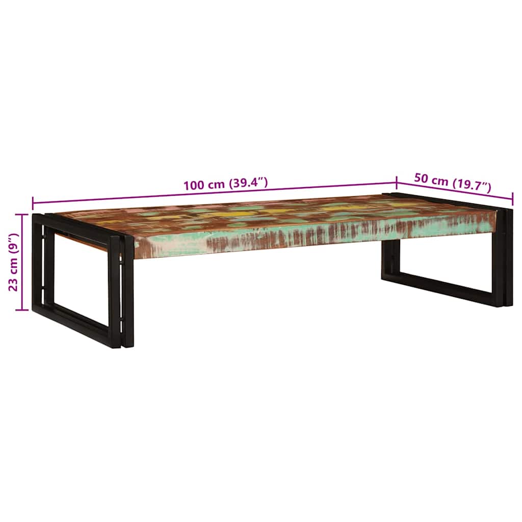 Badezimmer Regal 100 x 50 x 23 cm Massiv Mango Holz und Eisen