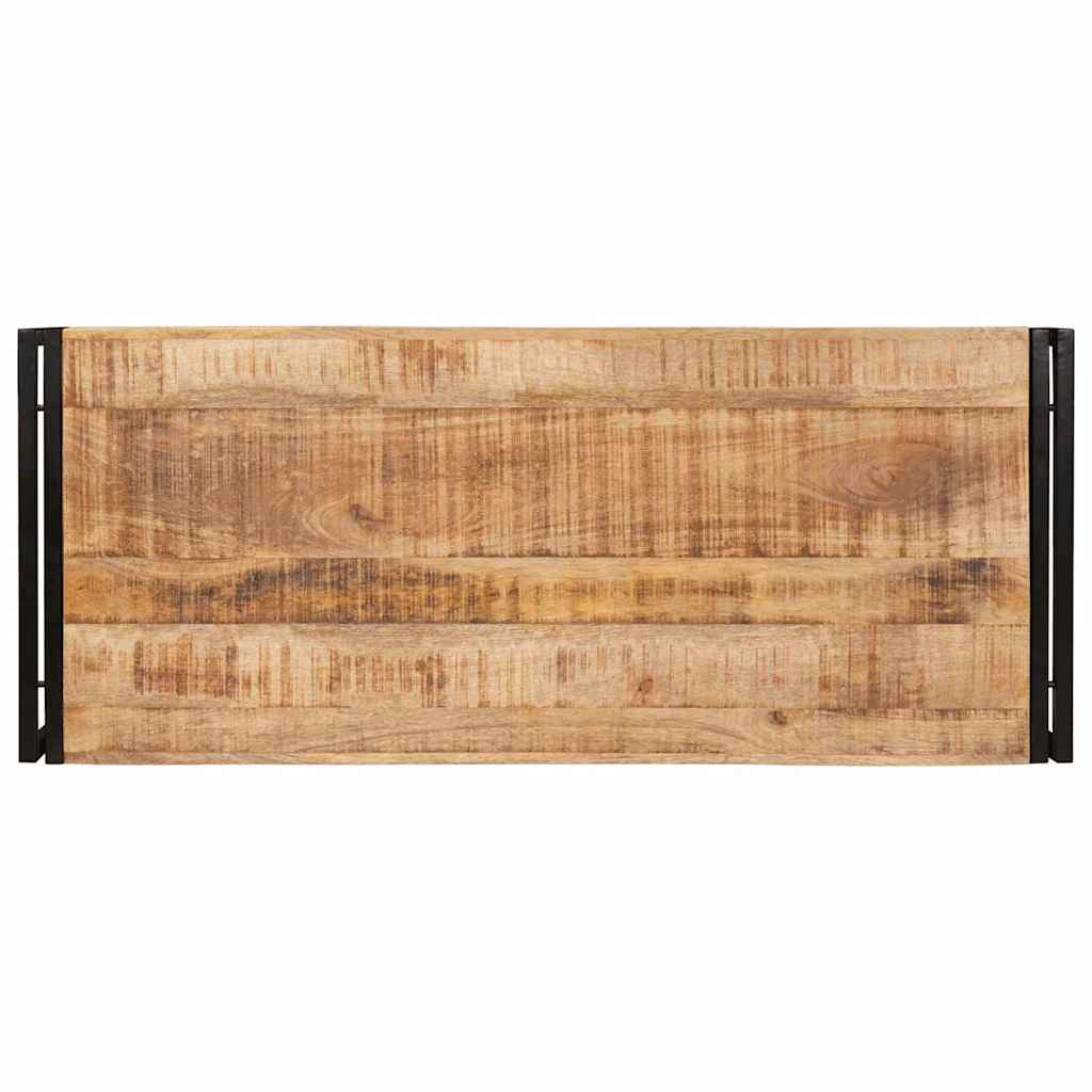 Badezimmer Regal 120 x 50 x 23 cm Massivholz Mango und Eisen