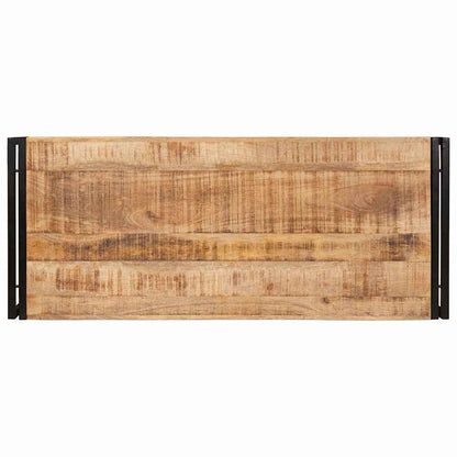 Badezimmer Regal 120 x 50 x 23 cm Massivholz Mango und Eisen