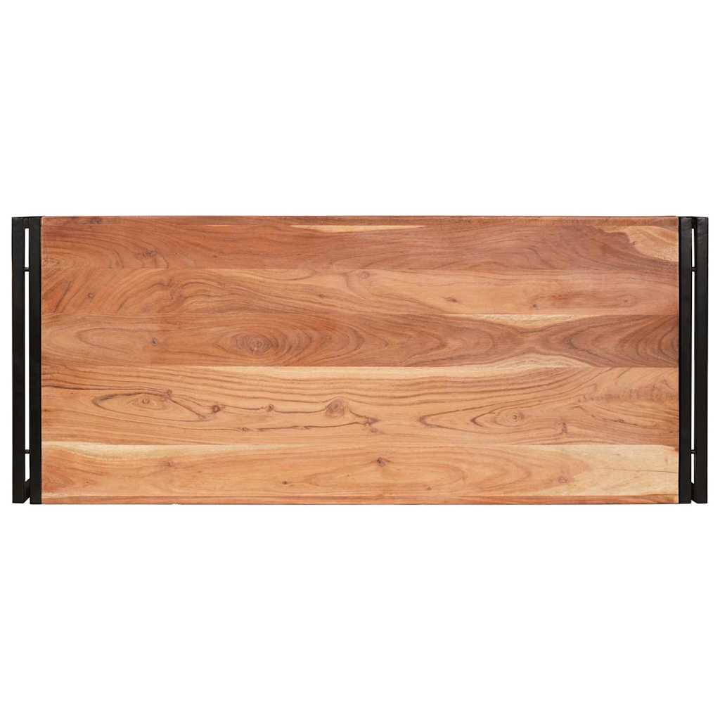 Badezimmer Regal 120 x 50 x 23 cm Massivholz Mango und Eisen