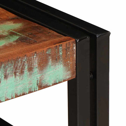 Badezimmer Regal 120 x 50 x 23 cm Massivholz Mango und Eisen