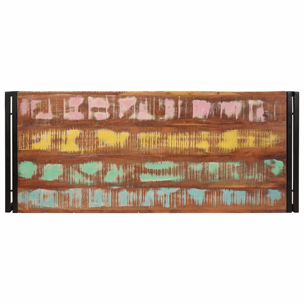 Badezimmer Regal 120 x 50 x 23 cm Massivholz Mango und Eisen