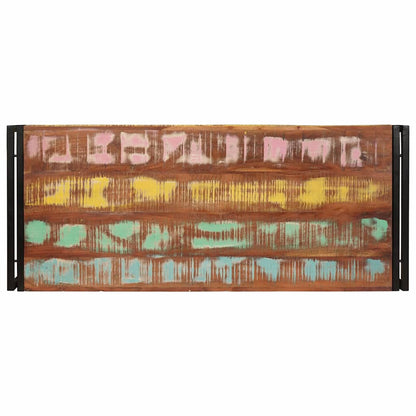 Badezimmer Regal 120 x 50 x 23 cm Massivholz Mango und Eisen