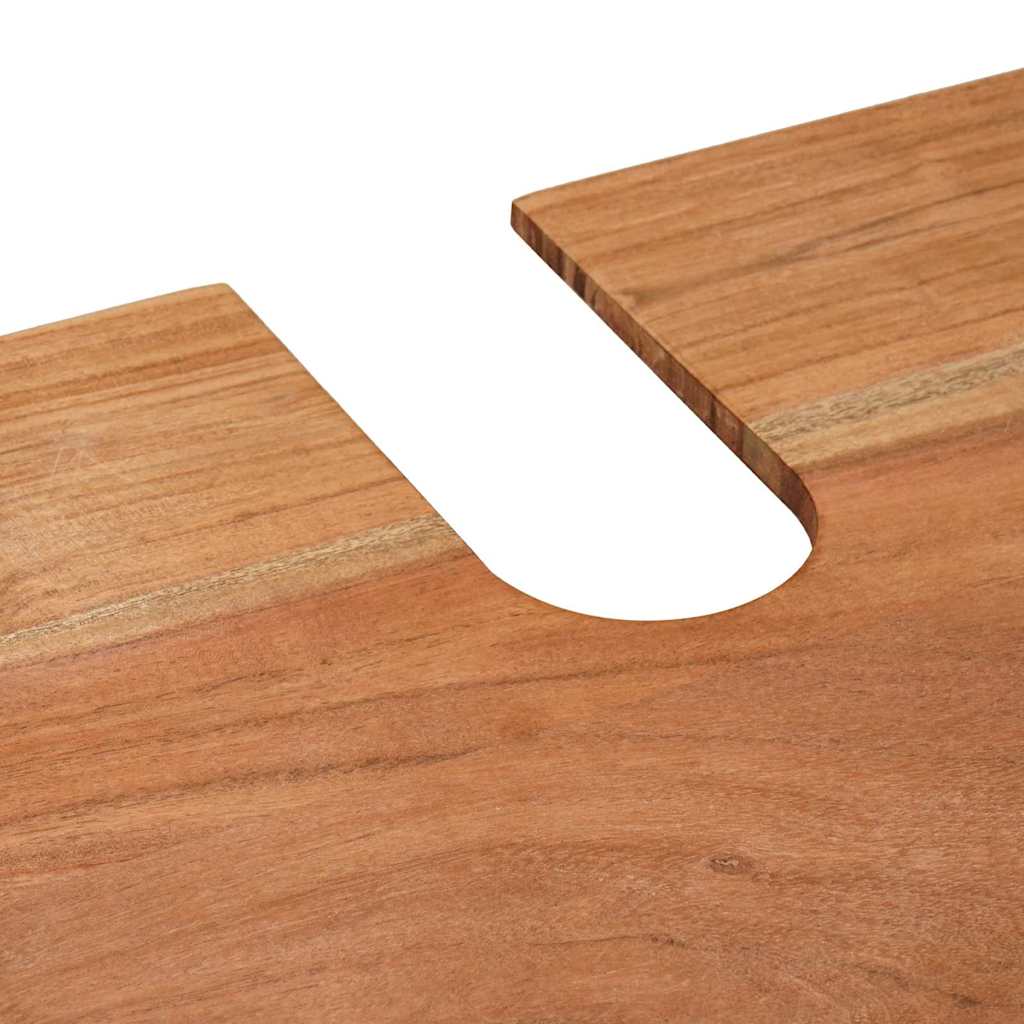 Waschbeckenunterschrank mit Tür Massivholz Akazie und Eisen