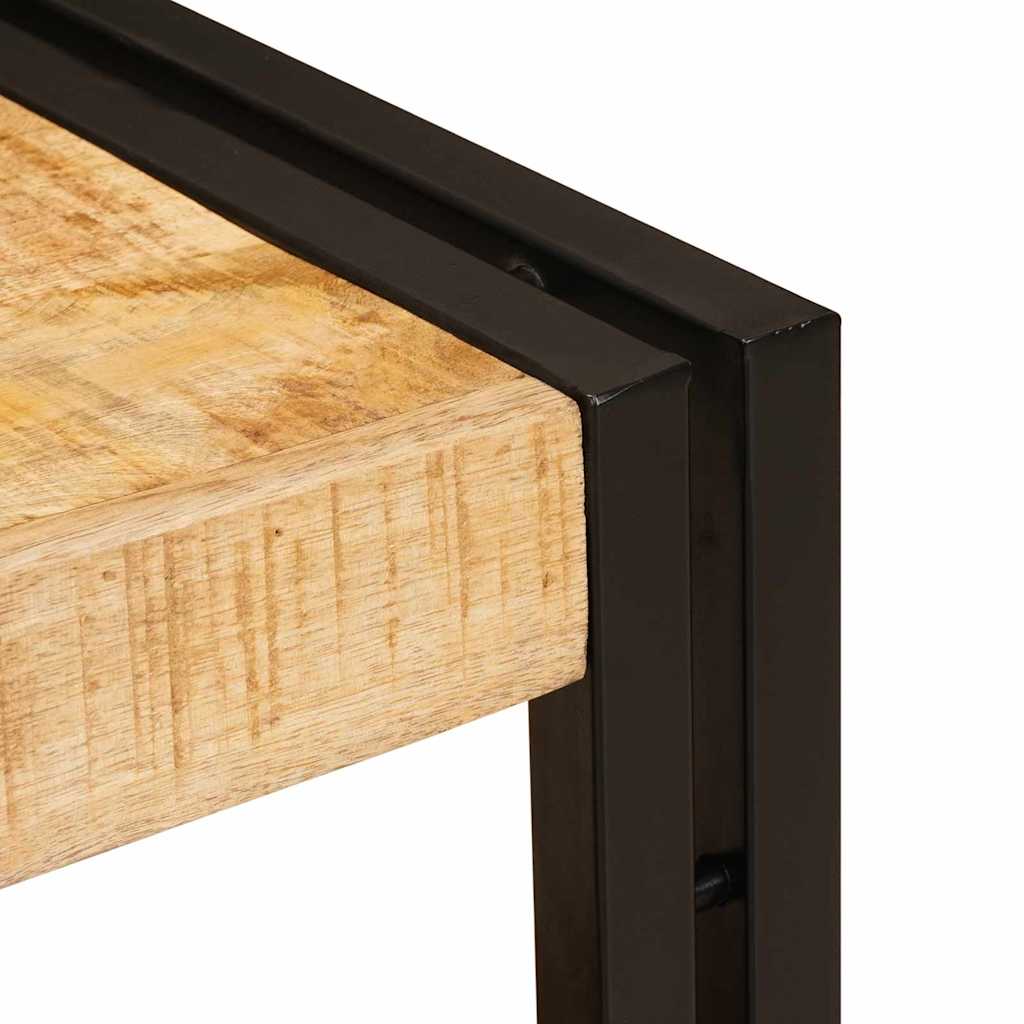 Waschbeckenunterschrank Massivholz Mangoholz und Eisen