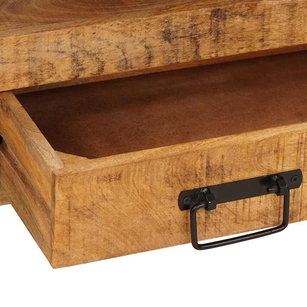 Waschbeckenunterschrank Massivholz Mangoholz und Eisen