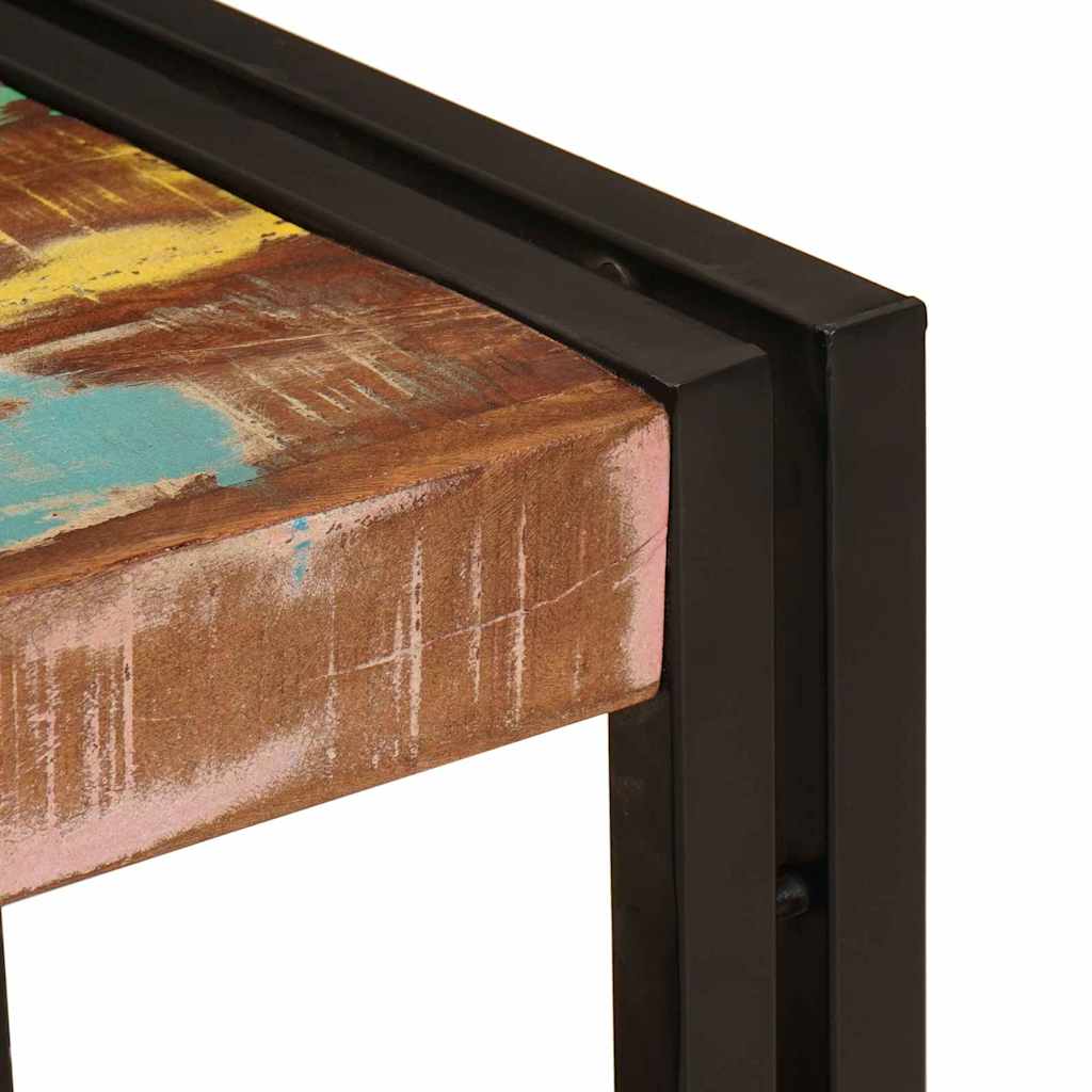 Waschbeckenunterschrank mit Regal Massivholz Altholz und Eisen