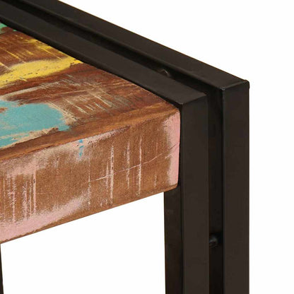 Waschbeckenunterschrank mit Regal Massivholz Altholz und Eisen