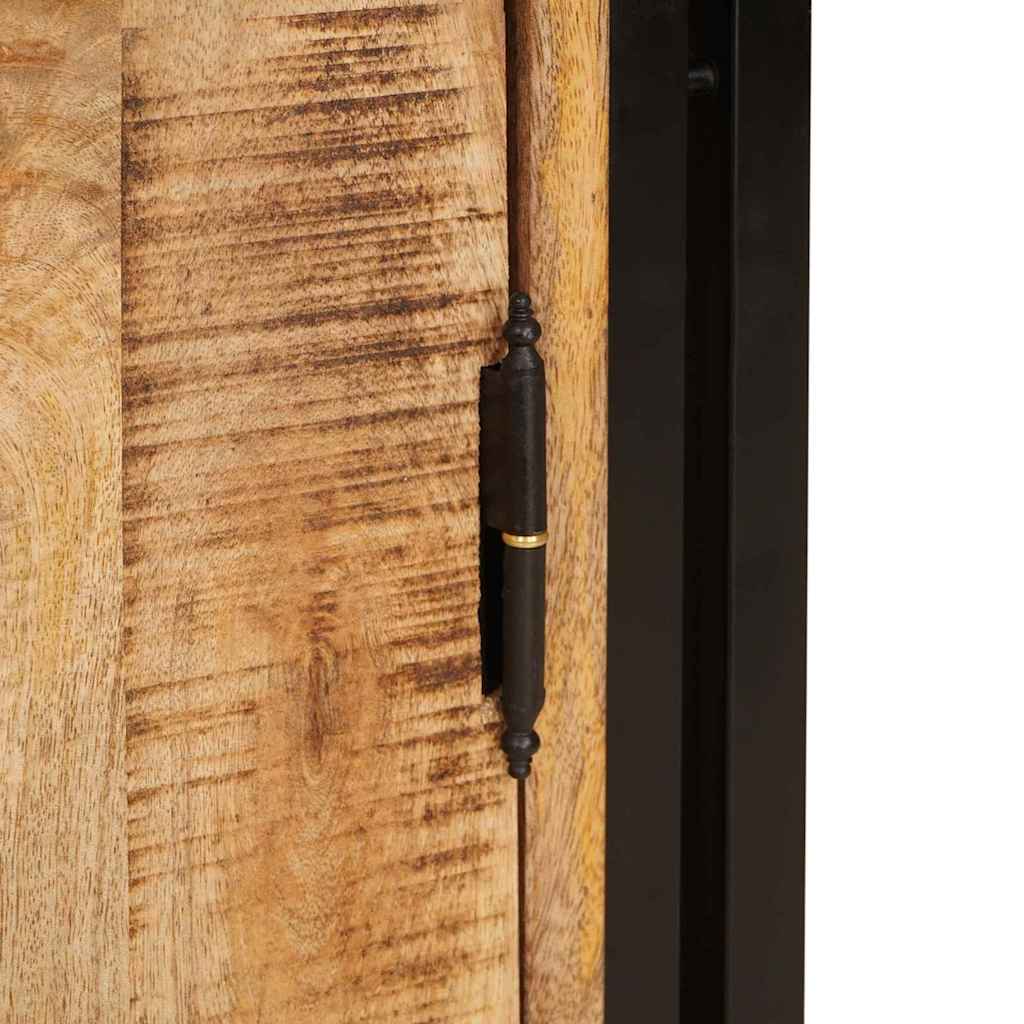 Nachttisch Braun 38 x 33 x 58 cm Massives, grobes Mangoholz