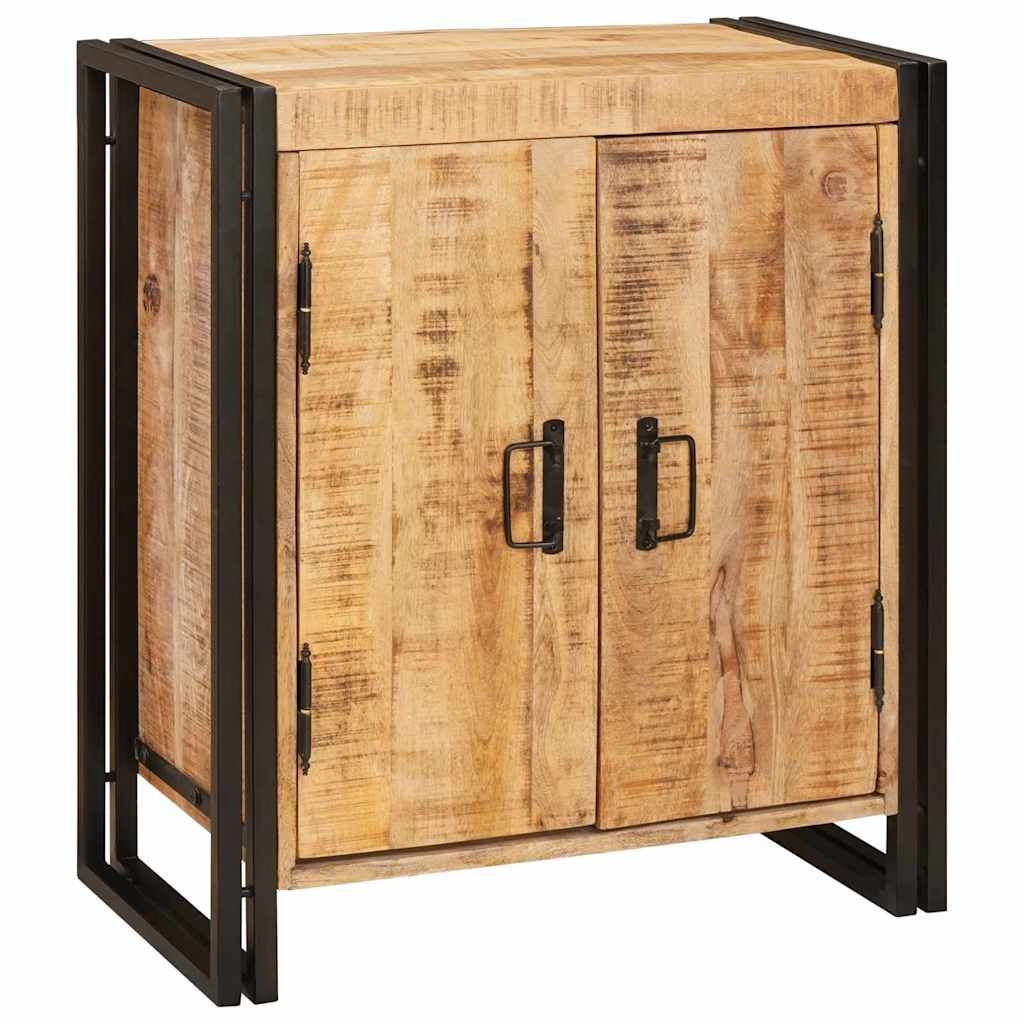 Nachttisch Braun 38 x 33 x 58 cm Massives, grobes Mangoholz