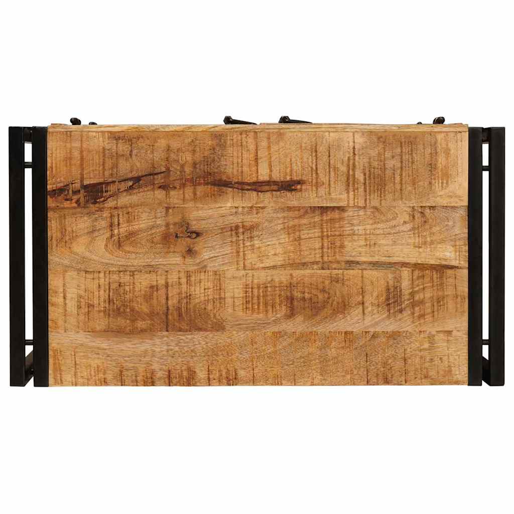 Nachttisch Braun 38 x 33 x 58 cm Massives, grobes Mangoholz