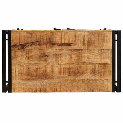 Nachttisch Braun 38 x 33 x 58 cm Massives, grobes Mangoholz