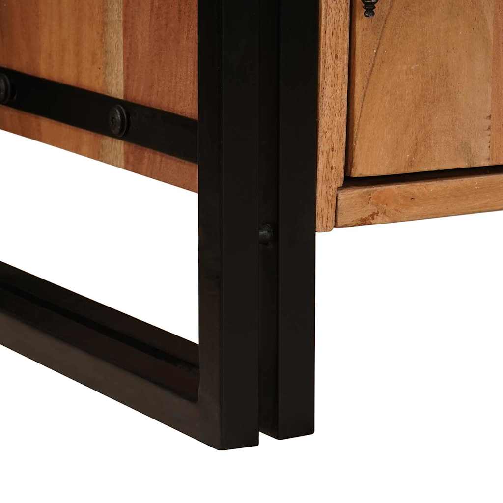 Nachttisch Braun 38 x 33 x 58 cm Massivholz Akazie