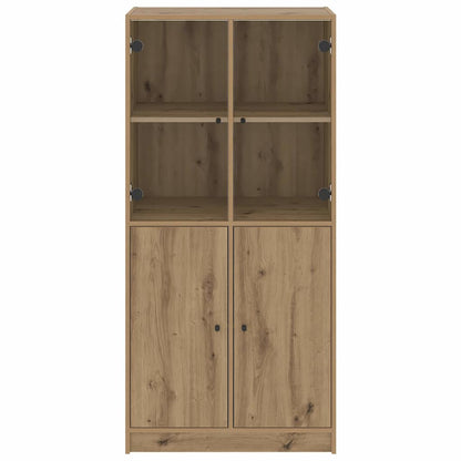 Highboard mit Türen Artisan-Eiche 68x37x142 cm Holzwerkstoff