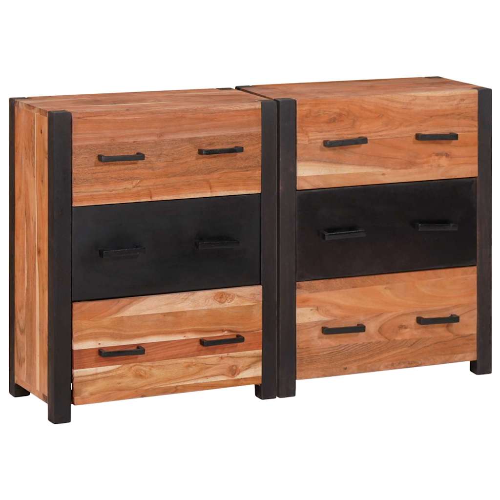 Sideboard 3 pcs Braun 110 x 30 x 75 cm Massivholz Akazie