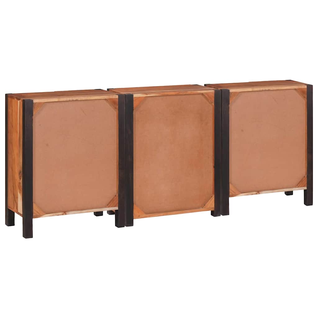 Sideboard 3 pcs Braun 55 x 30 x 75 cm Massivholz Akazie