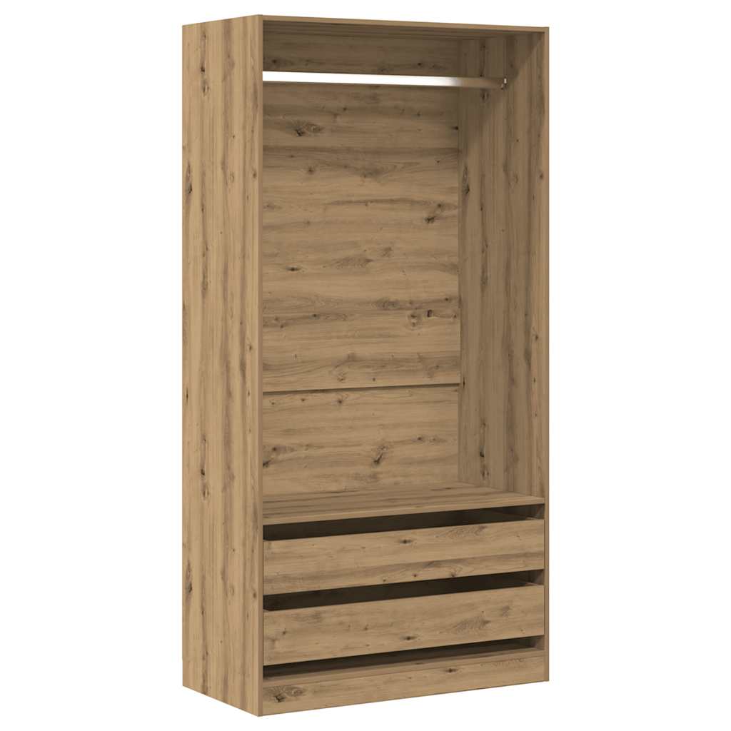 Kleiderschrank Artisan-Eiche 100x50x200 cm Holzwerkstoff