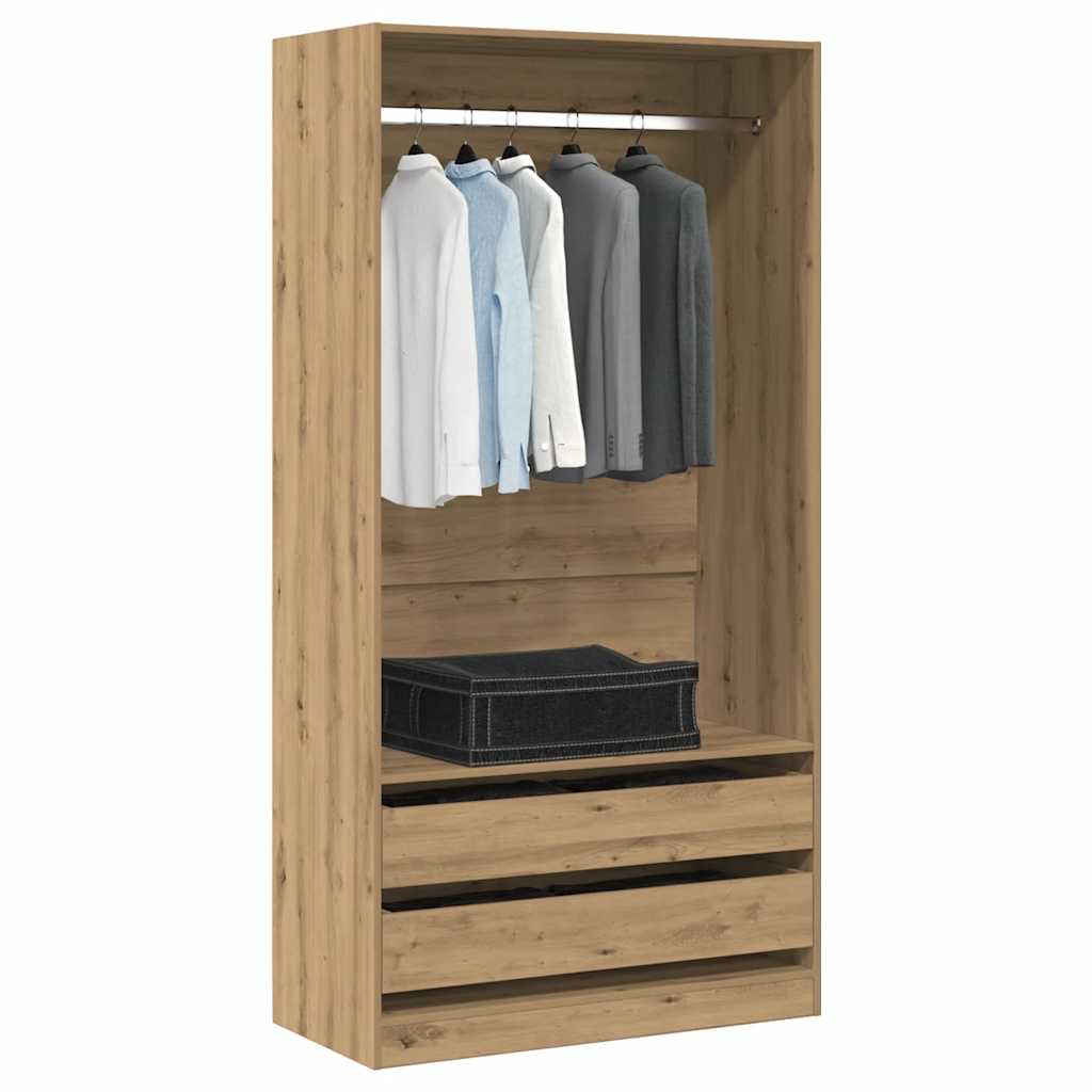 Kleiderschrank Artisan-Eiche 100x50x200 cm Holzwerkstoff
