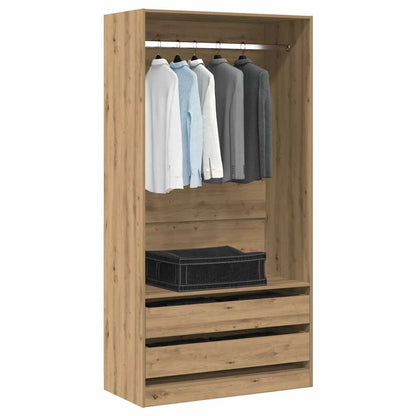 Kleiderschrank Artisan-Eiche 100x50x200 cm Holzwerkstoff