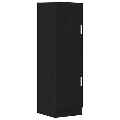 2-tlg. Küchenschrank-Set Schwarz Holzwerkstoff