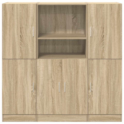 3-tlg. Küchenschrank-Set Sonoma-Eiche Holzwerkstoff