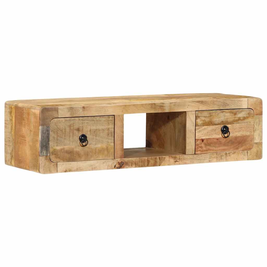 TV-Wandschrank 100x32x25 cm Raues Massivholz Mango