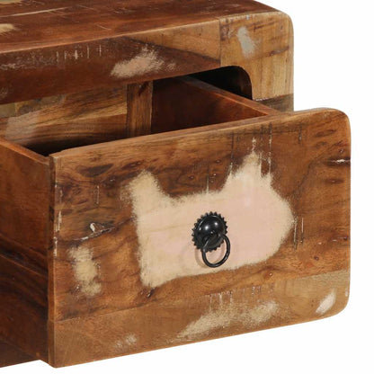 TV-Wandschrank 100x32x25 cm Altholz Massivholz