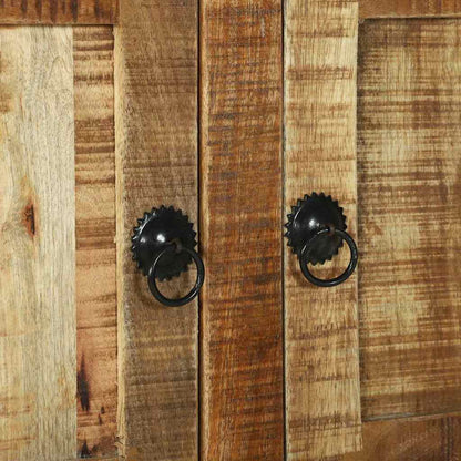 Couchtisch Braun 80 x 54 x 45 cm Raues Mango-Massivholz