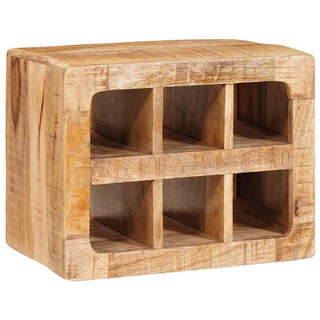 Weinregal Wandmontiert Braun 44 x 30 x 35 cm Massivholz Mango