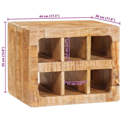 Weinregal Wandmontiert Braun 44 x 30 x 35 cm Massivholz Mango