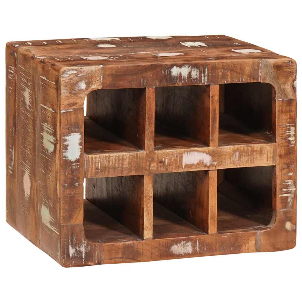 Weinregal Braun 44 x 30 x 35 cm Massives recyceltes Holz