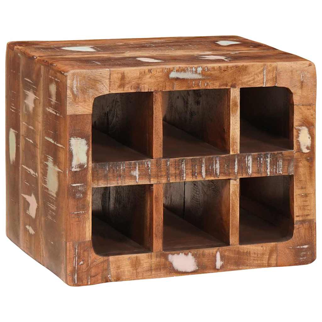 Weinregal Braun 44 x 30 x 35 cm Massives recyceltes Holz