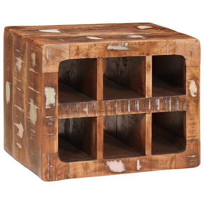 Weinregal Braun 44 x 30 x 35 cm Massives recyceltes Holz