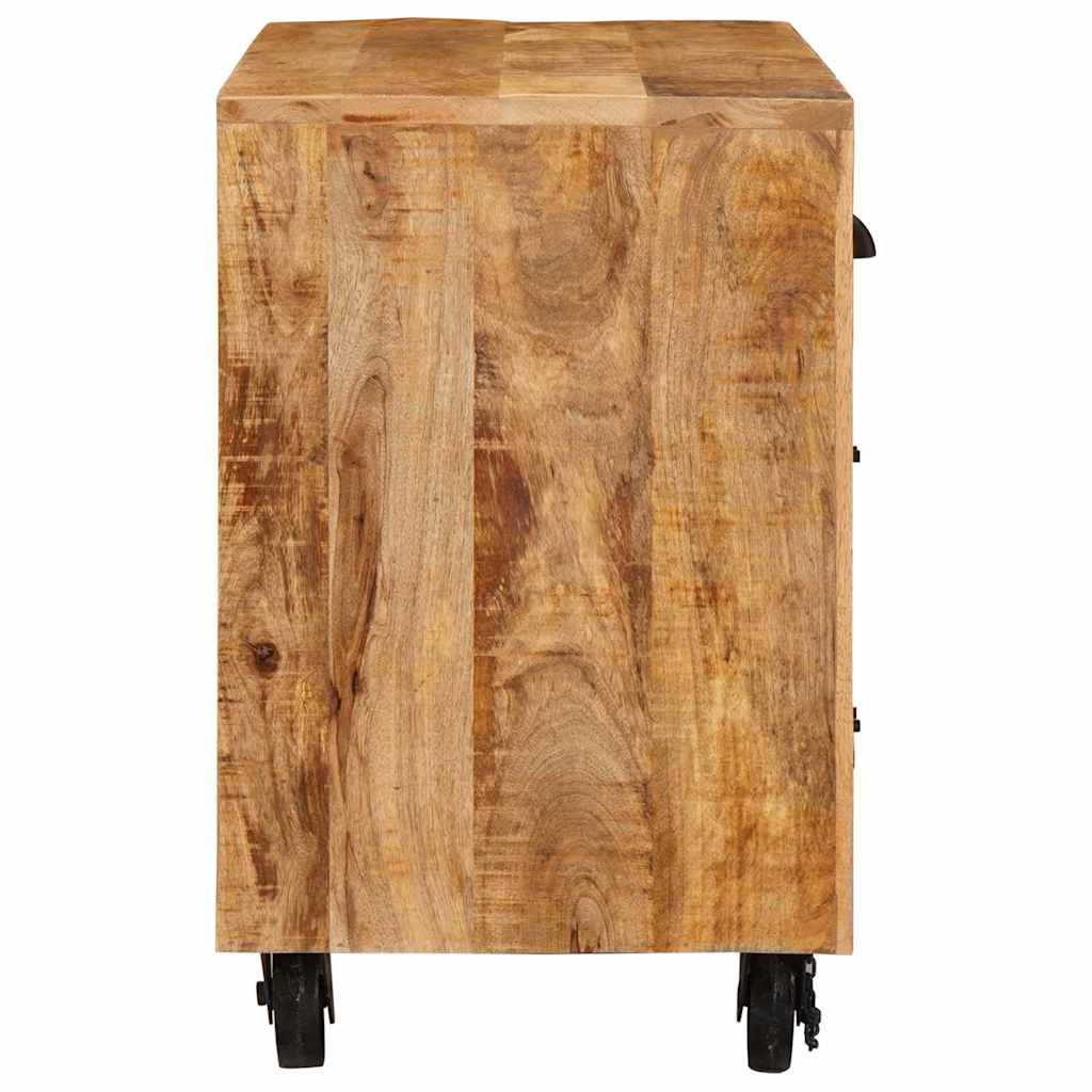 Beistellschrank Braun 70 x 38 x 63 cm massives Mangoholz