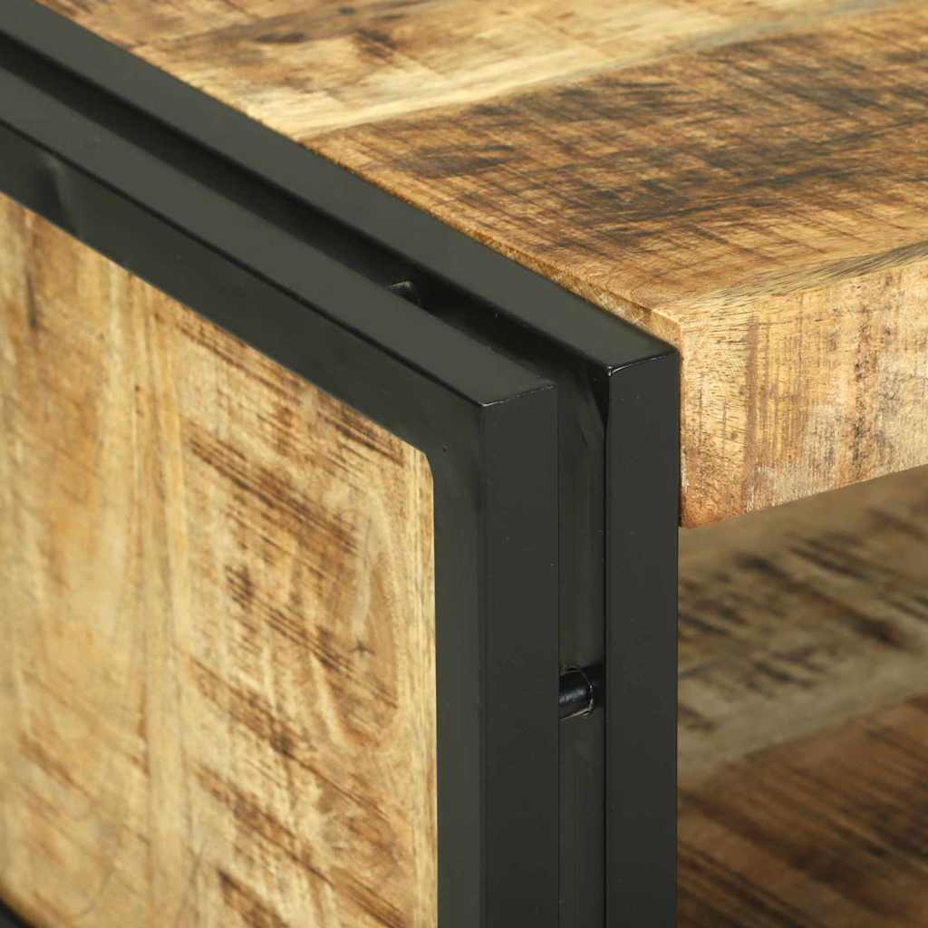 Couchtisch Braun 120 x 50 x 38 cm Raues Mango-Massivholz