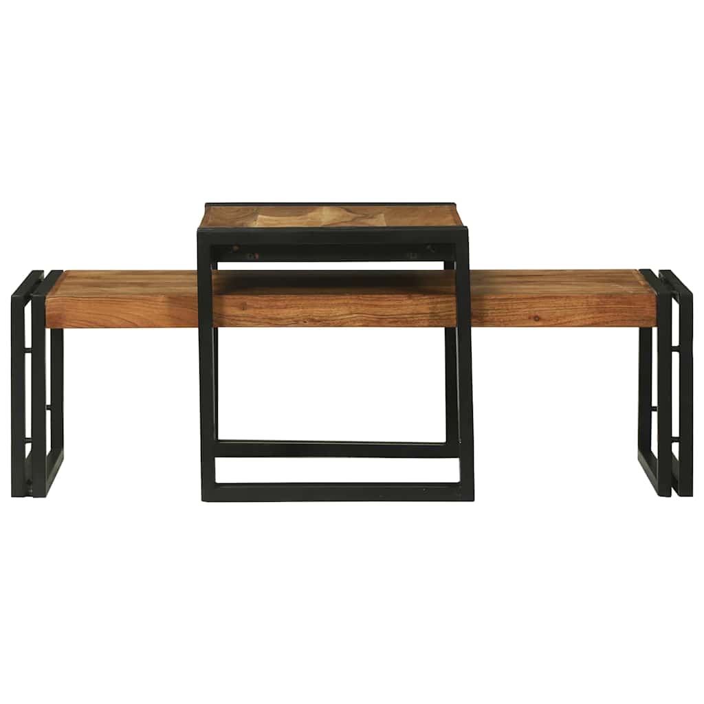 Couchtisch 2 pcs Braun 48 x 40 x 40 cm Massivholz Akazie