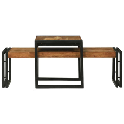 Couchtisch 2 pcs Braun 48 x 40 x 40 cm Massivholz Akazie