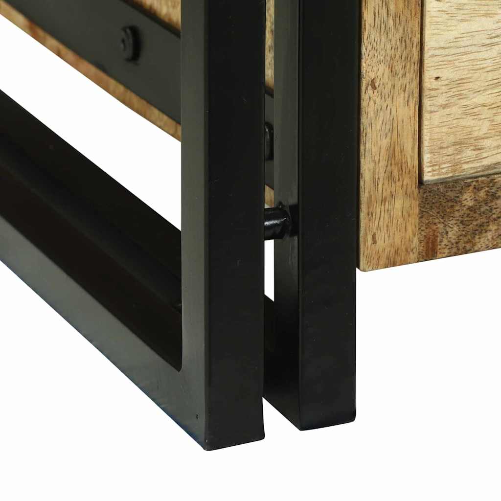 Couchtisch Braun 90 x 50 x 38 cm Raues Mango-Massivholz