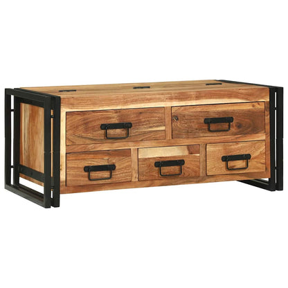 Couchtisch Braun 90 x 50 x 38 cm Massivholz Akazie