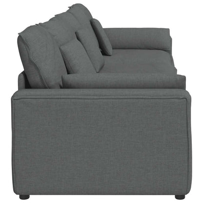 Modulares Sofa mit Kissen Dunkelgrau