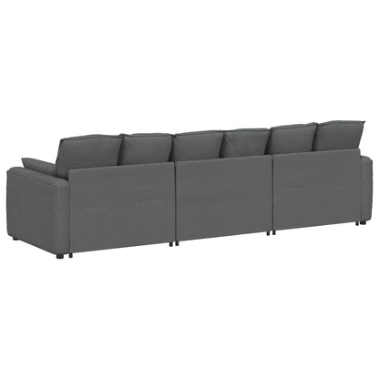 Modulares Sofa mit Kissen Dunkelgrau