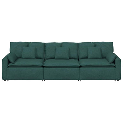 Modulares Sofa mit Kissen Dunkelgrün