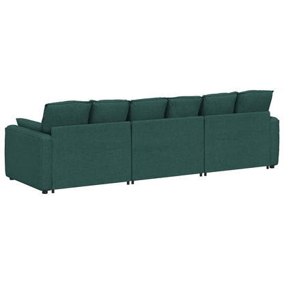 Modulares Sofa mit Kissen Dunkelgrün