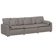 Modulares Sofa mit Kissen Taupe